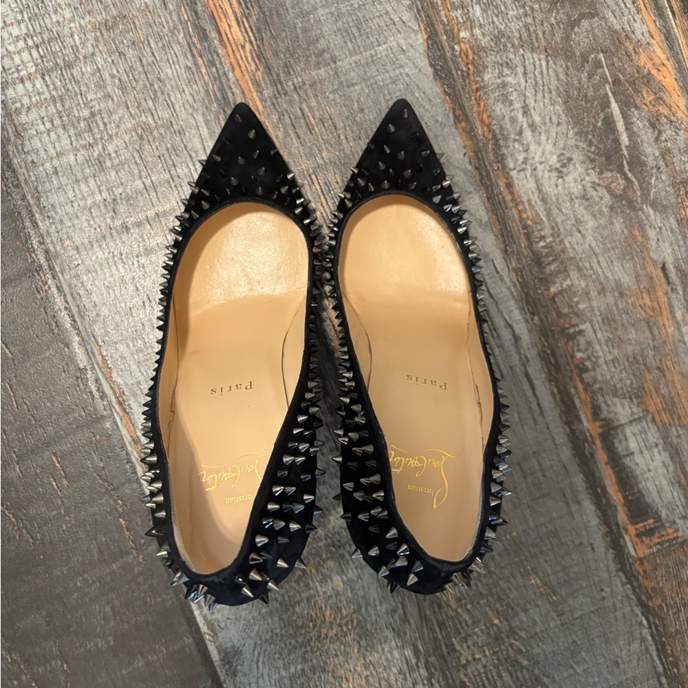 Christian Louboutin Black Spiked Heels